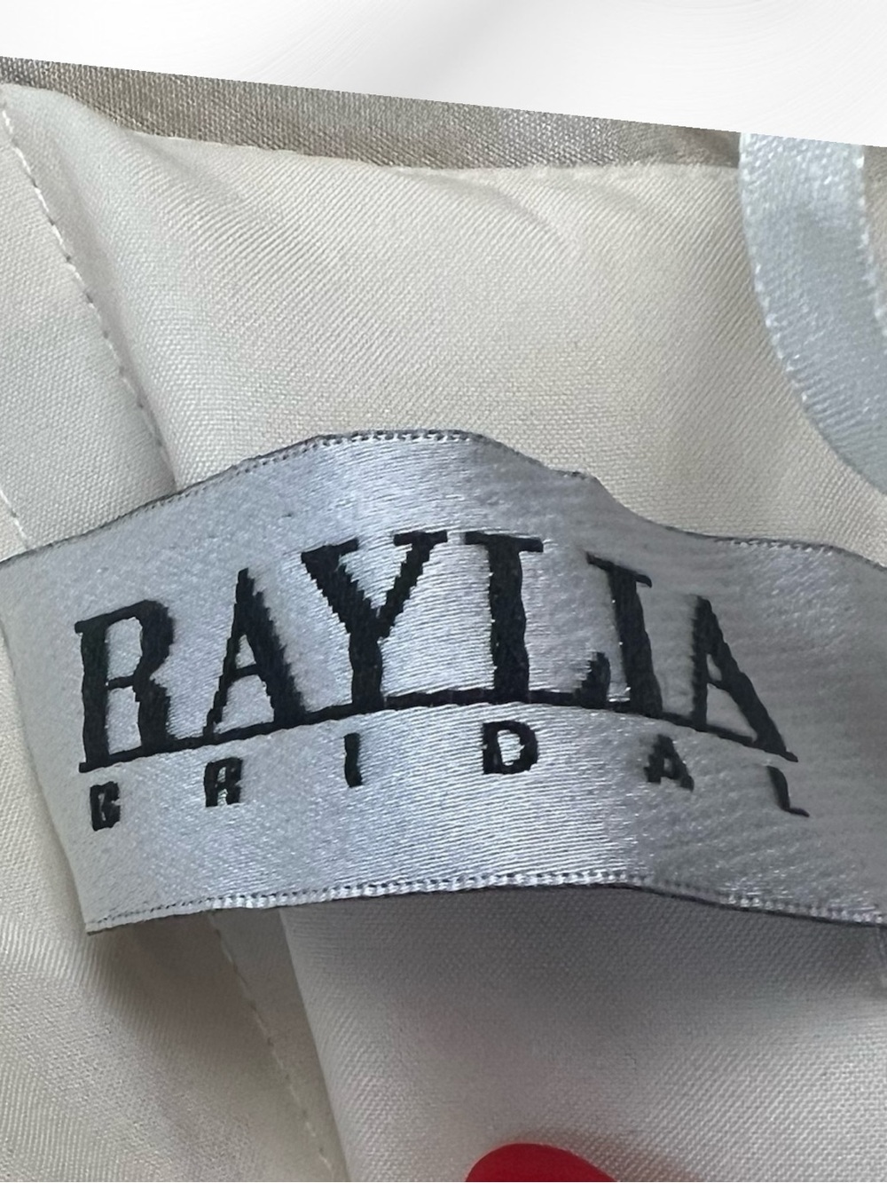 Raylia Bridal Taffata Corset Asemetrical with Exposed Crinoline Hem Size 10 NWT - Picture 7 of 8